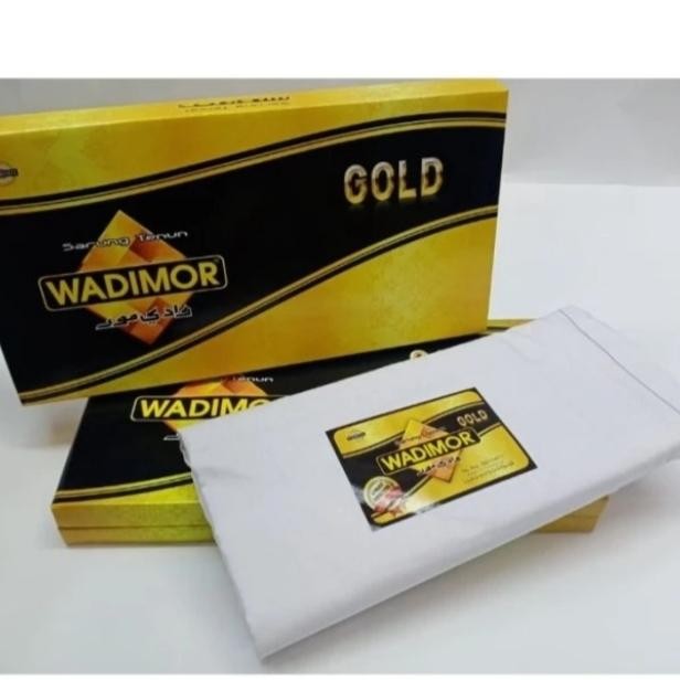 SARUNG WADIMOR GOLD POLOS WARNA UK DEWASA - Putih