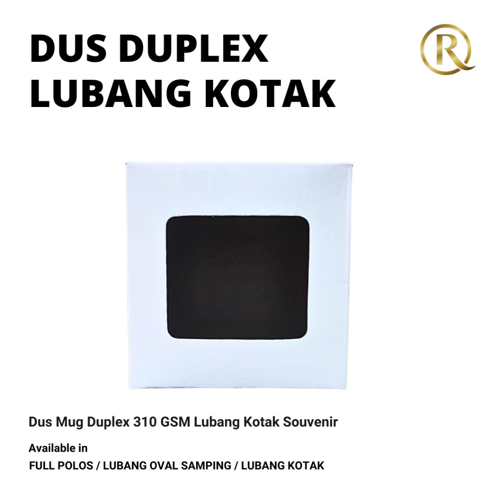 

ROSTIA Dus Mug Duplex 11cm x 11cm x 8.3cm 310 GSM Lubang Kotak Souvenir
