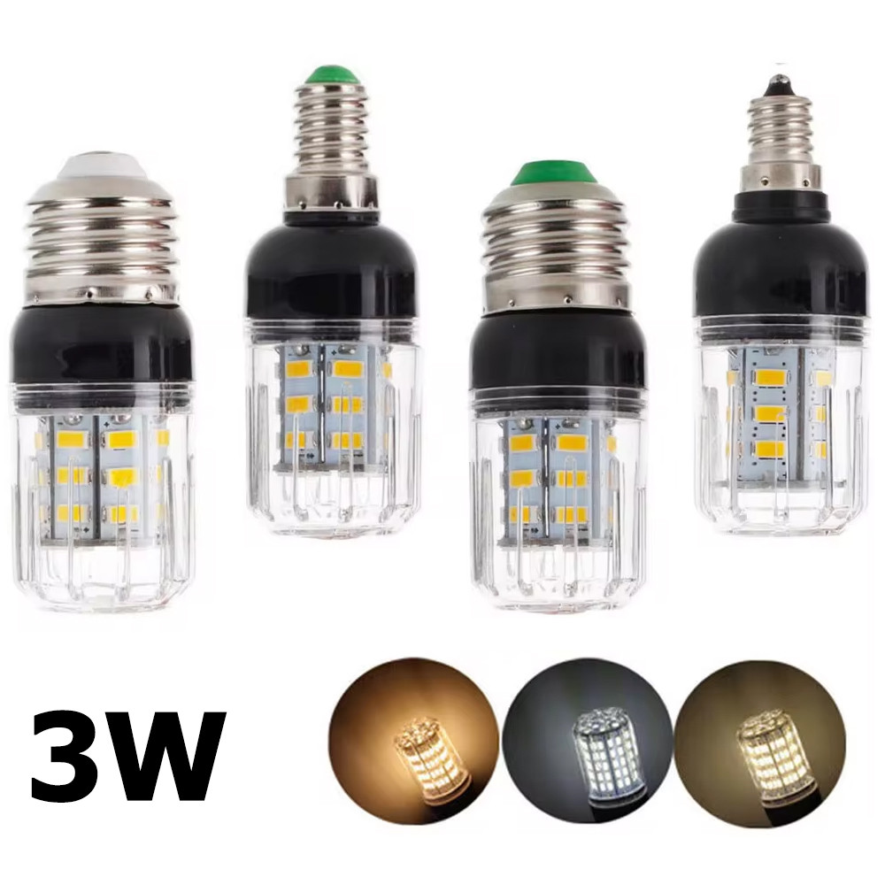 E27 E14 LED Corn Bulbs 27LEDs 3W  SMD5730 E12 E26 LED Lamp 110V 220V 12V 24V Cool/Warm/Neutral White