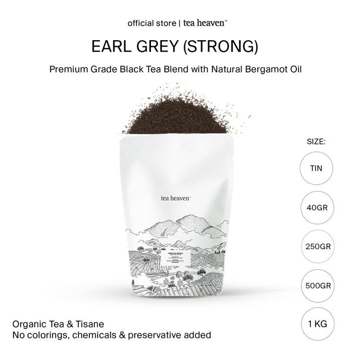 

Earl Grey Black Tea Artisan Organic Hotel Resto Cafe Teh Premium - 250gr