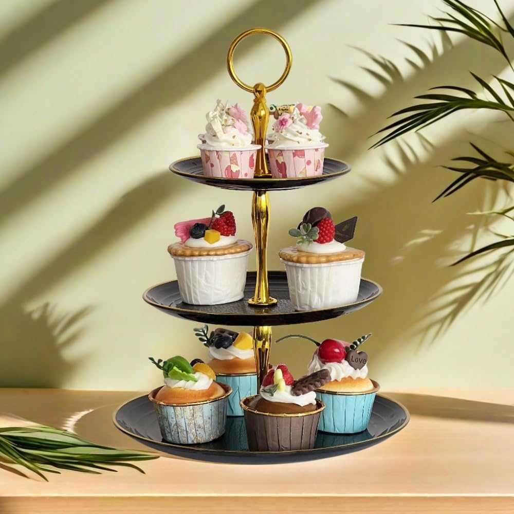 

TaffHOME Stand Display Cake Rak Kue Susun 3 Tingkat Detachable Plate Cake Stand Display - YGN-3