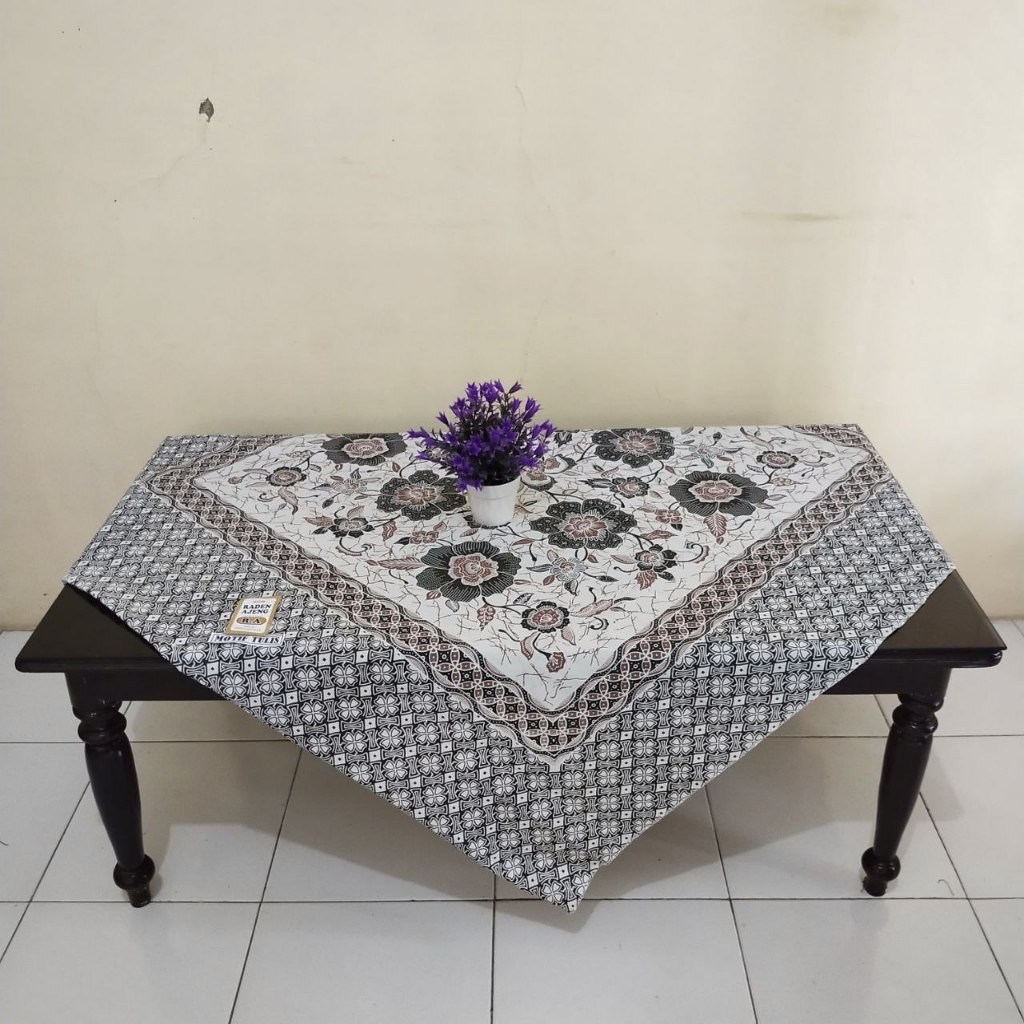 Taplak Meja Tamu Guru Segi Empat Kain Batik Aesthetic Motif Terbaru