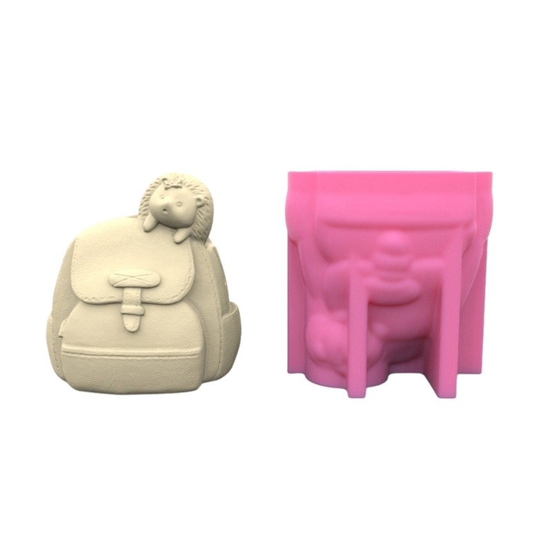 

Backpack Hedgehog Succulent Pot Mold DIY Concrete Flower Pots Resin Mold Pen Holder Resin Mold Desktop Decoration Home