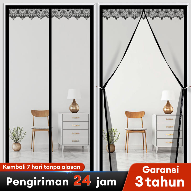 Tirai Magnet Jendela Anti Nyamuk/ Tirai Kamar Tirai Pintu/ TEBAL tirai Pintu Magnet Anti Nyamuk ukur
