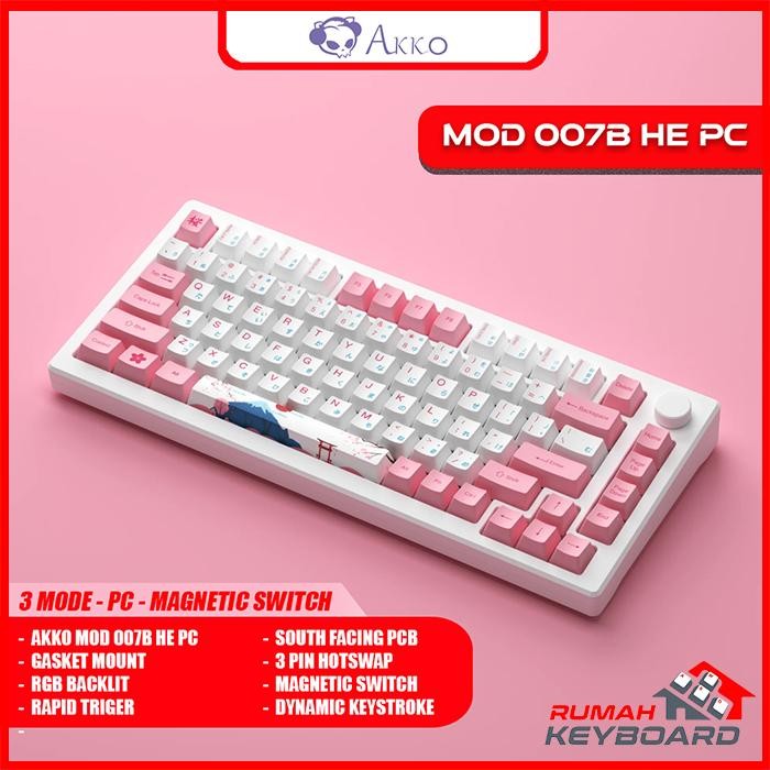 MECHANICAL KEYBOARD - AKKO MOD 007B HE PC - 75% - MAGNETIC - PC - RGB - SANTORINI