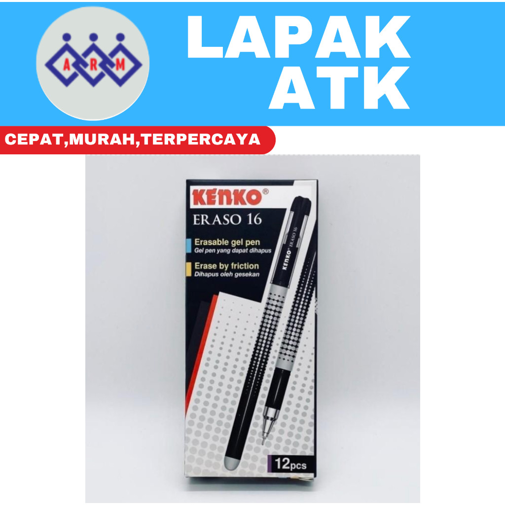 

KENKO Pulpen Gel Pen Eraso 16 BISA HAPUS (1PAK) ++ Best Seller