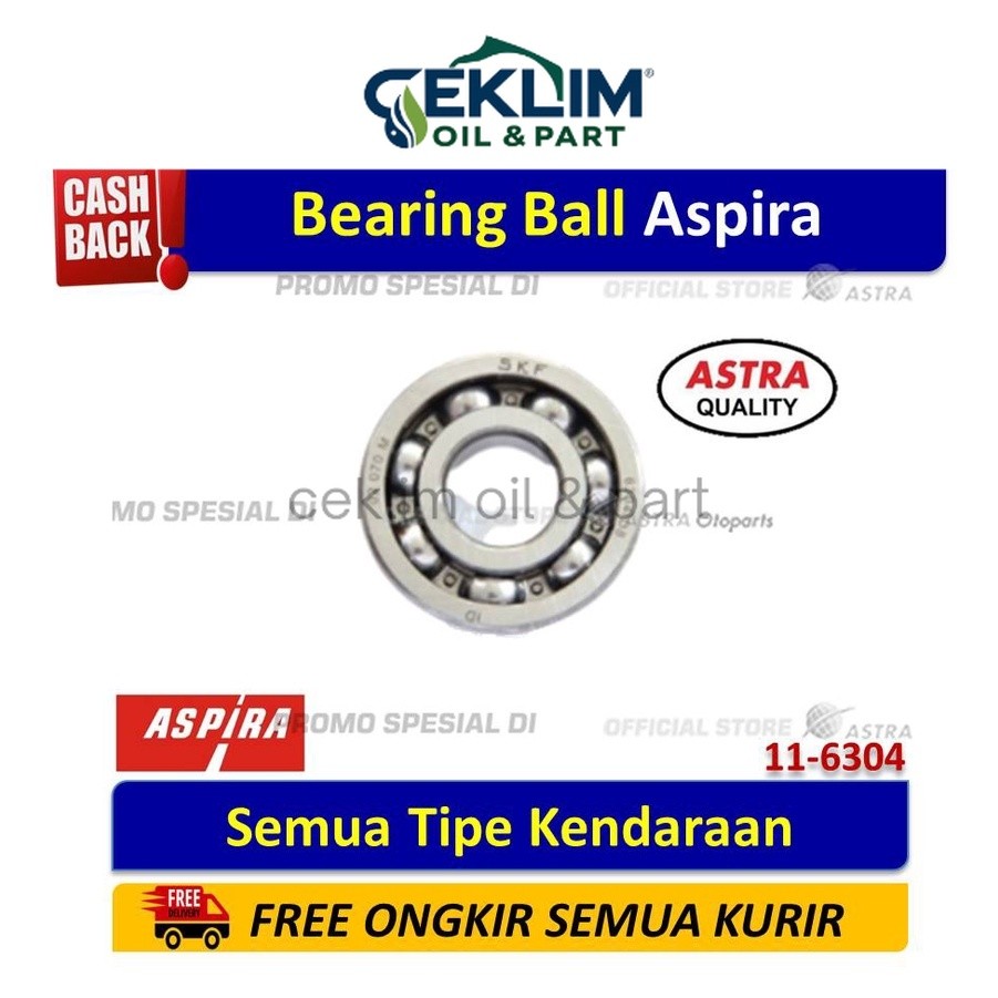 Bearing Aspira Tipe 6304 Untuk Semua Jenis Motor