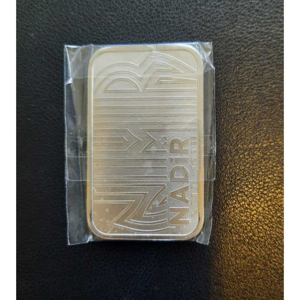 LOGAM MULIA PERAK BATANGAN 1 OZ NADIR METAL REFINING FINE SILVER BAR ASLI TURKI (SB)