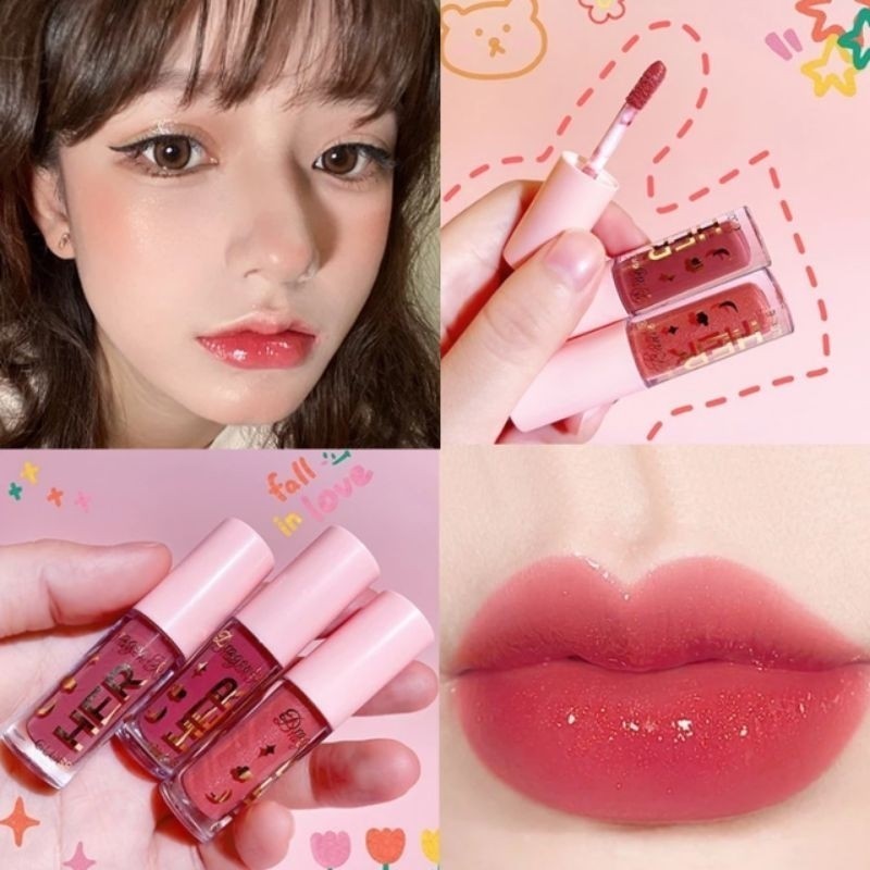 [BEST SELLER] HER DRAGON RANEE LIP GLOSS  LIP GLOW GLITTER SHINE LIQUID LIPSTICK MOISTURIZING GEL LI