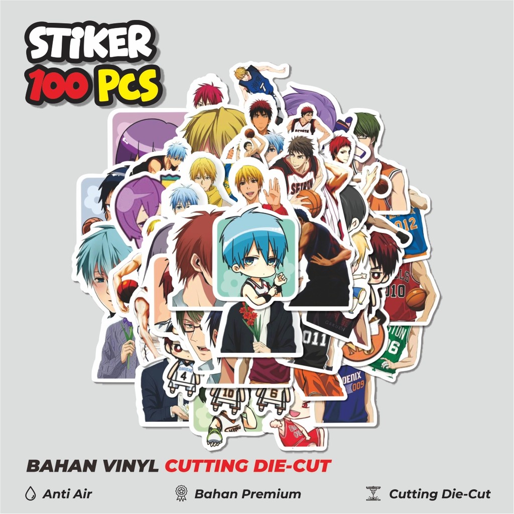 

Terbaru! 50 pcs Sticker Anime Kuroko's Basketball Sticker Dekorasi Lucu Kreatif untuk Notebook, Skateboard, HP