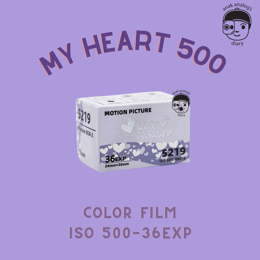 My Heart 5219 Roll Film 35mm ISO 500 36exp Color Film