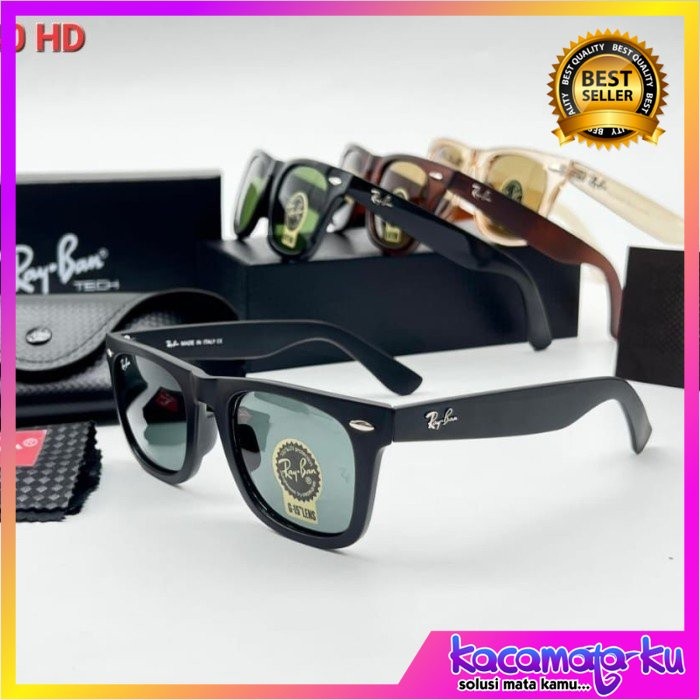 Kacamata Rayban Wayfarer 2140 Fullset Anti Uv 400 Lensa  Kacamata-KU