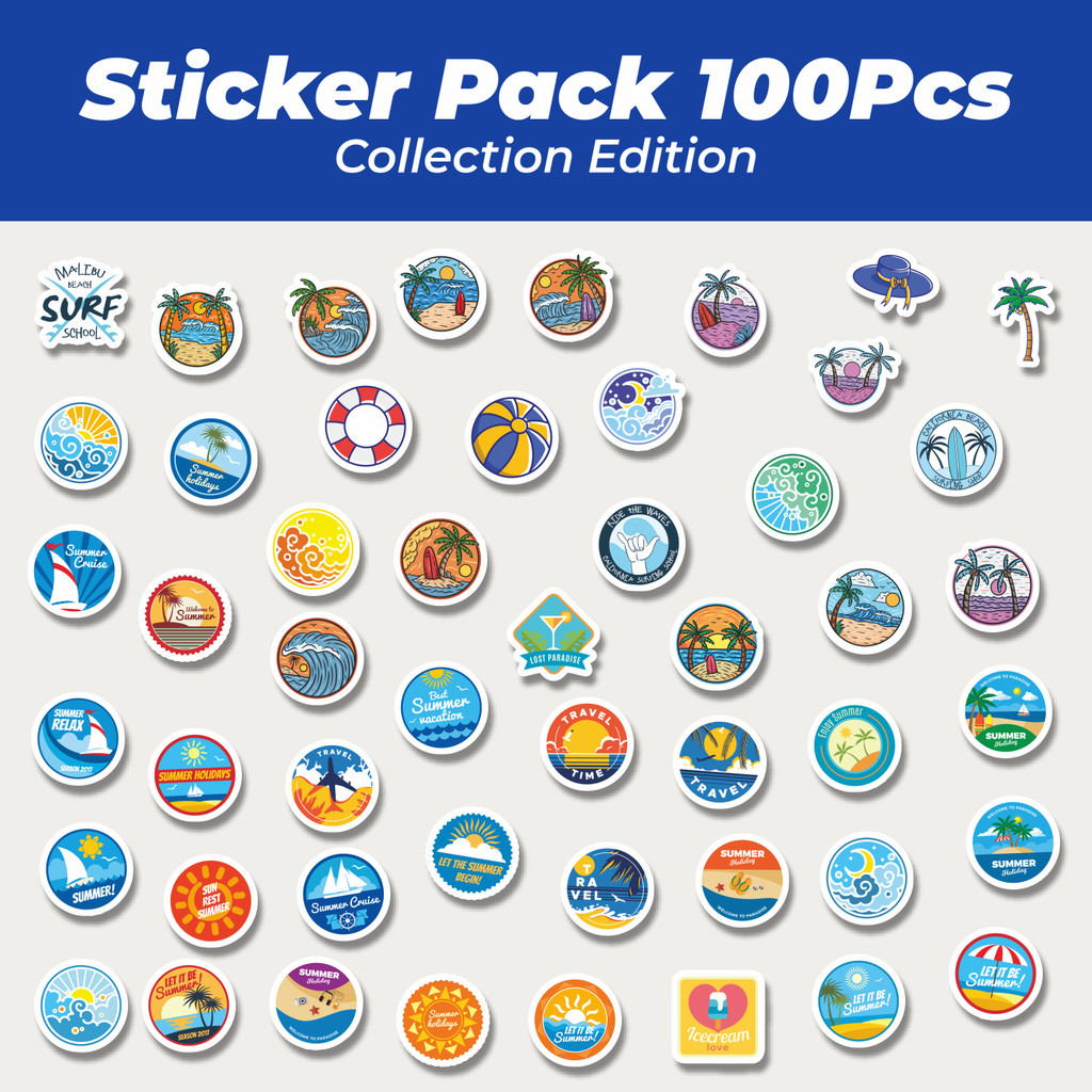

Hot Stiker Pantai Stiker Lucu Anti Air Stikers Berperekat Waterproof Sticker Decal Buat Motor Helm Buku Journal Koper Casing HP Laptop Botol Minum