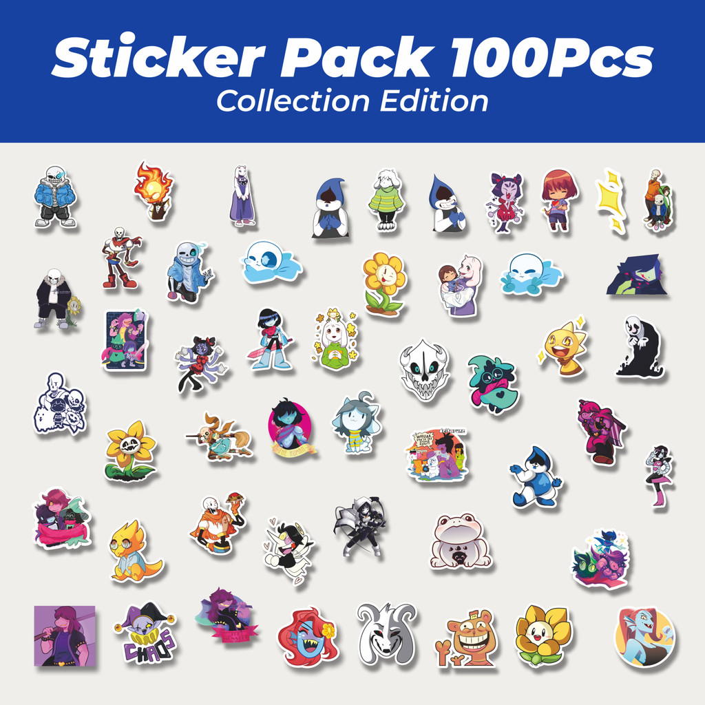 

Hot Stiker Kartun Undertale and Deltarune Lucu Anti Air Stikers Berperekat Waterproof Sticker Decal Buat Motor Helm Buku Journal Koper Casing HP Laptop Botol Minum