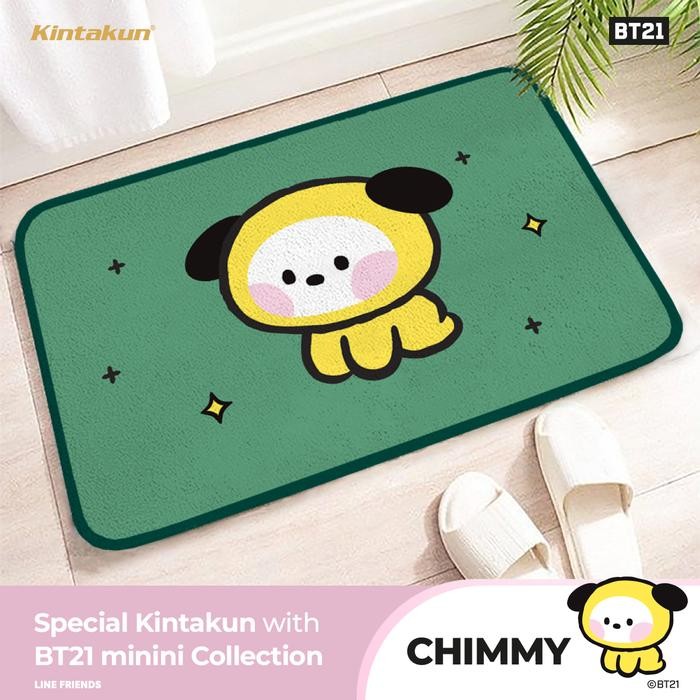 Kintakun Home BT21 minini Keset Serbaguna Anti Slip Doormat Persegi 40x60 cm Sarung Bantal Guling [K