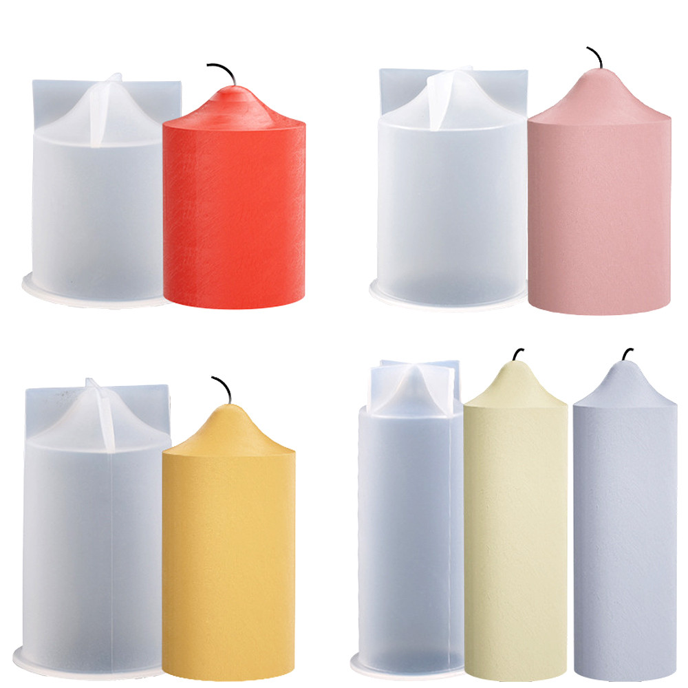 

3D Cylinder Silicone Candle Mold DIY Handmade Vertebral Body Making Plaster Epoxy Resin Craft Molds for Wedding Home Decoration