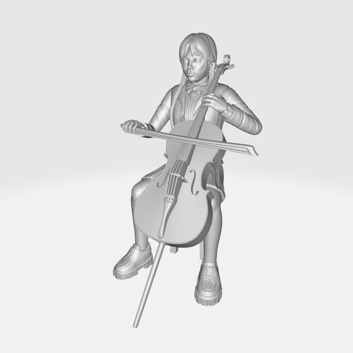 Diorama Figure Miniatur Orang Model 351 Wednesday Addams  Skala 64