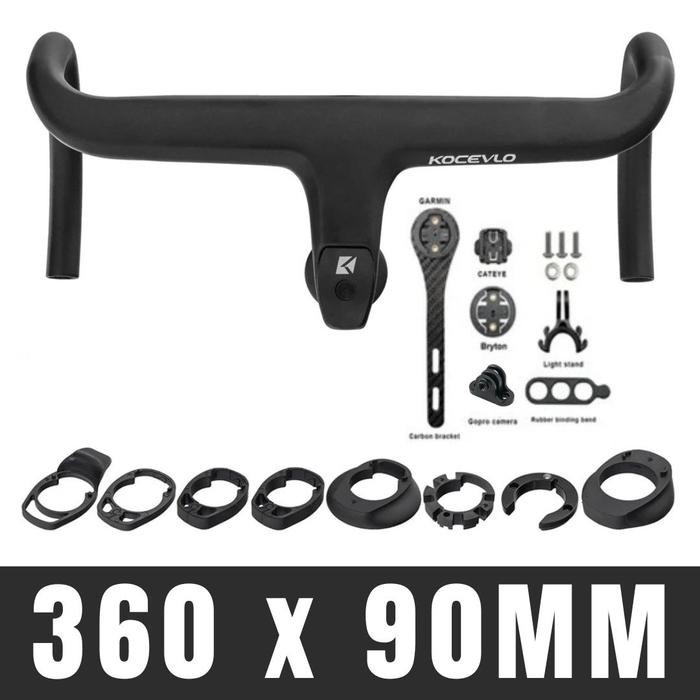 KOCEVLO Carbon Aero Dropbar Integrated Clean look 360 / 380 / 400 / 420 / 440 Internal Cable Handleb