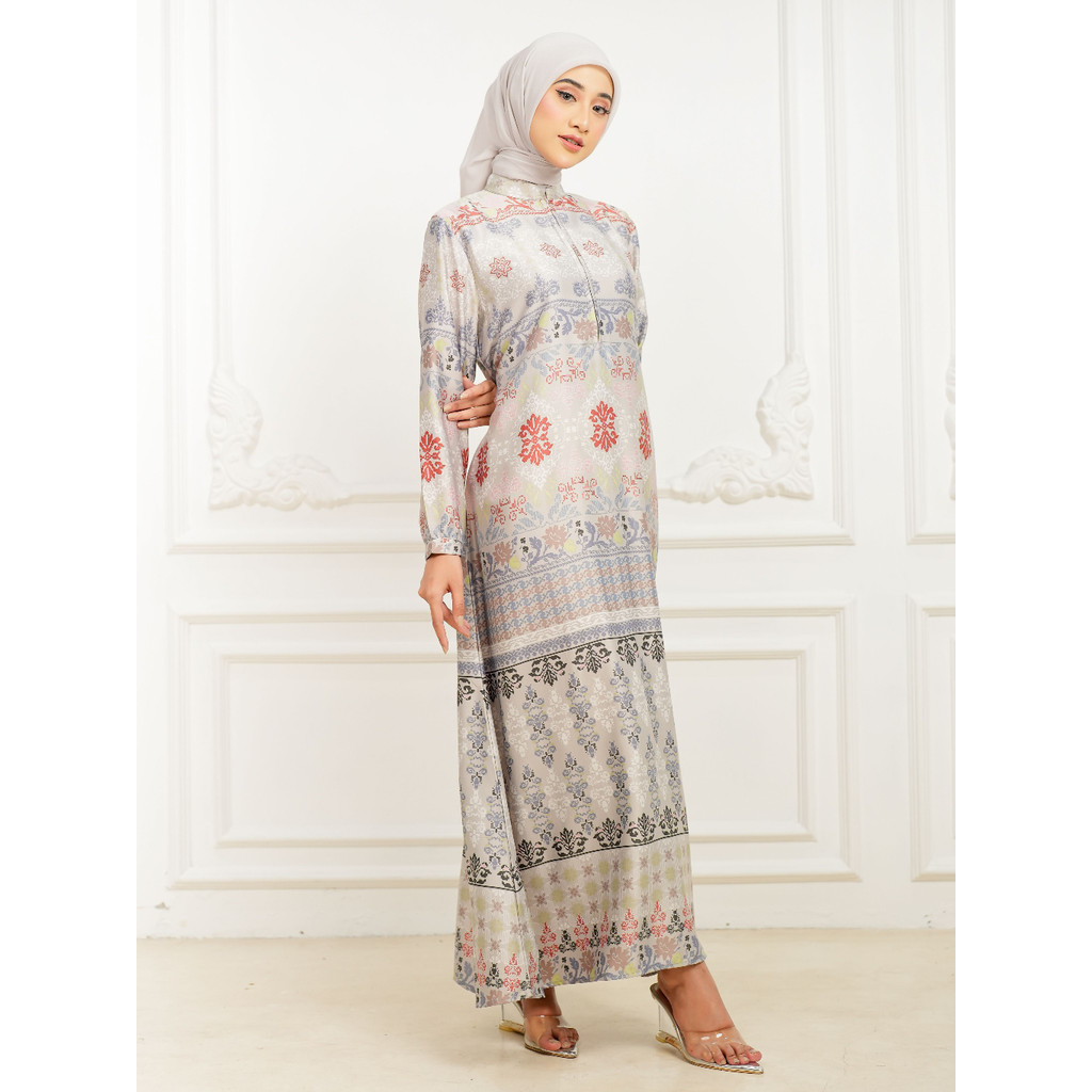 Batik Adyatma Wanita Kaluna Silver Gamis Dress