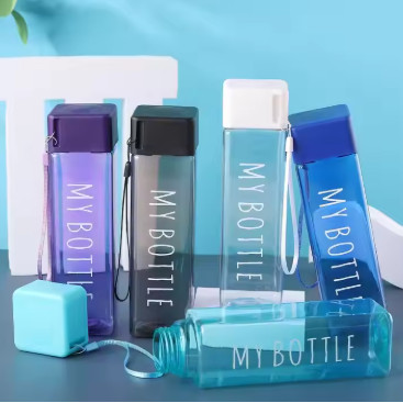 MY BOTTLE 500ML (BONUS TALI GANTUNGAN)  BPA FREE  BOTOL MINUM AIR PETAK VIRAL AESTHETIC KOREA SEKOLA