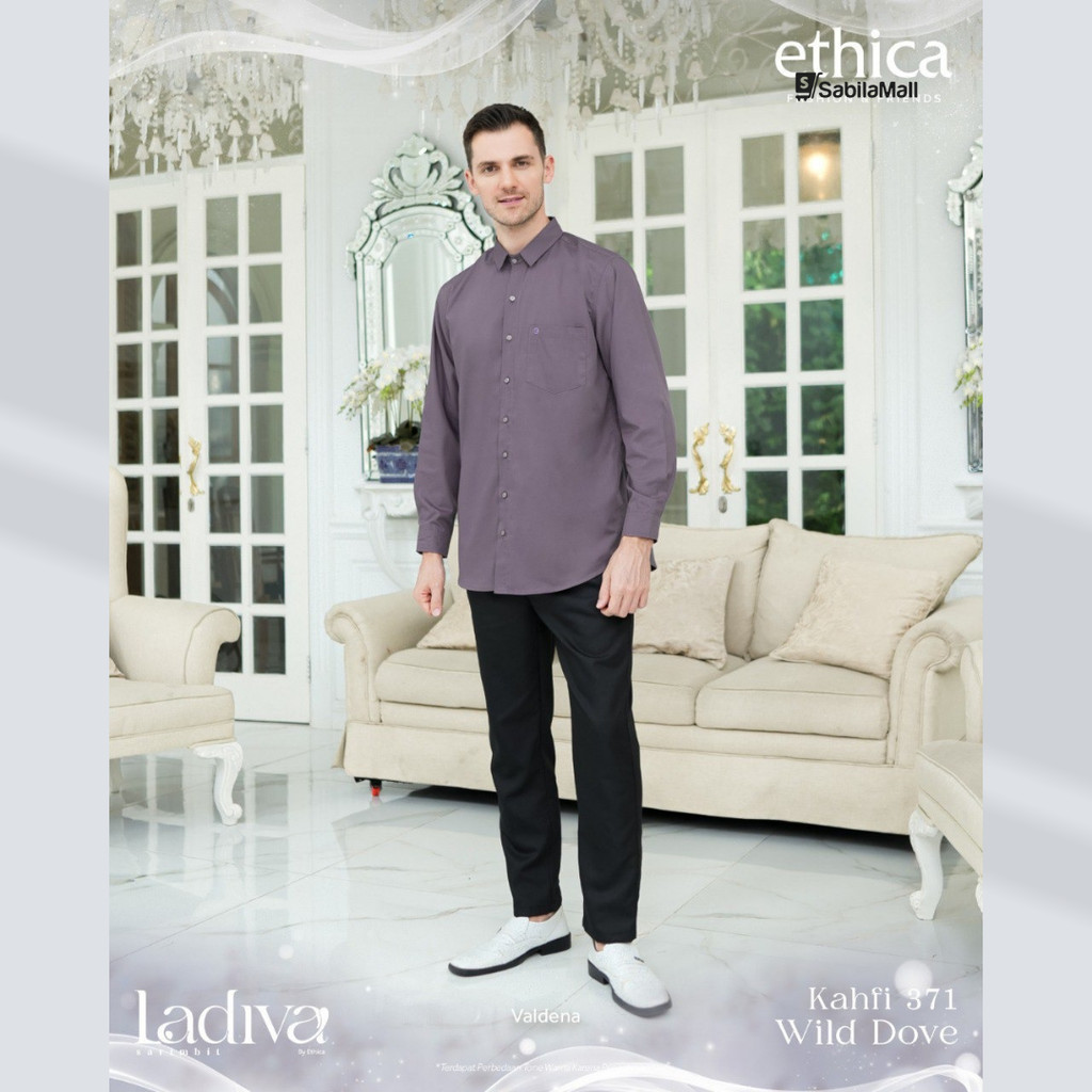 SabilaMall - Koko Premium Lengan Panjang Pria Kahfi 371 Baju Muslim Koko Sarimbit By Ethica