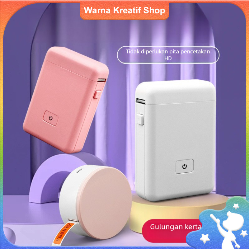 

Pocket Mini Printer Portable Thermal Wireless Bluetooth Label Printer Waterproof Name Sticker Rolls