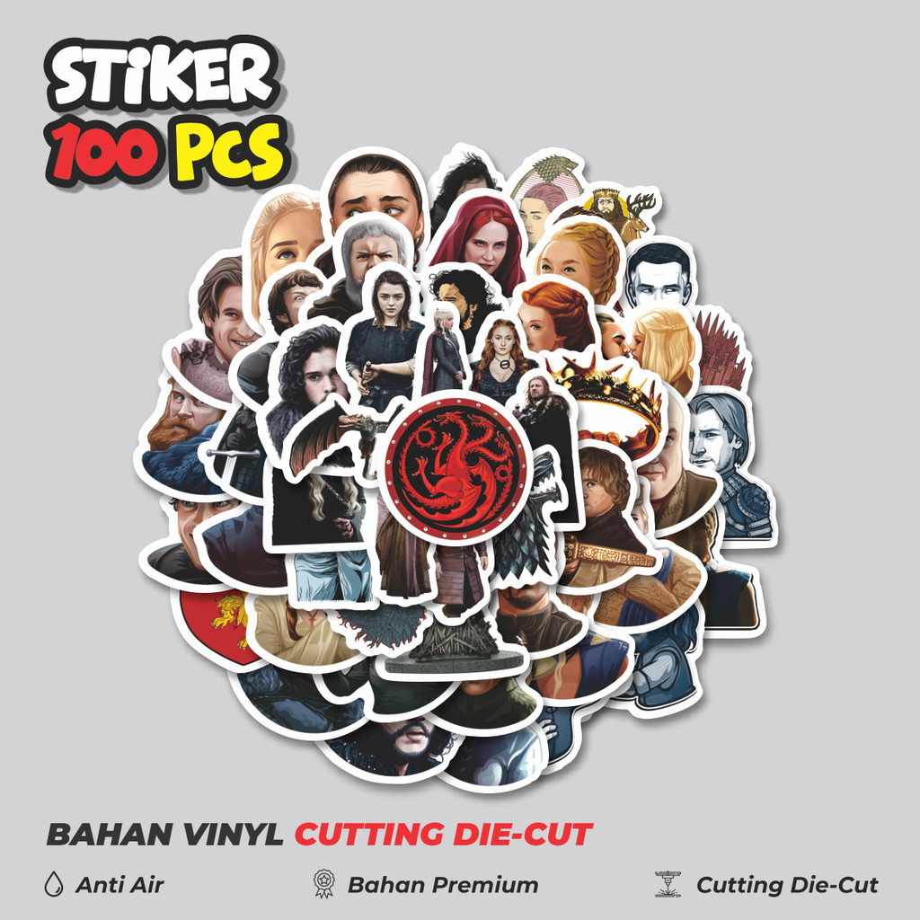 

Terbaru! 50 pcs Stiker Game Of Throne Dekorasi Lucu Kreatif untuk Notebook, Skateboard, HP
