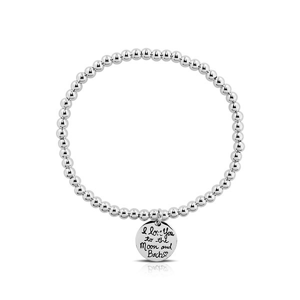 Gelang Perak I Love You To The Moon and Back -I Love You To The Moon and Back Silver Bracelet