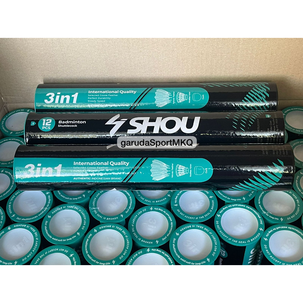 SHOU / BOLA BULUTANGKIS SHOU / KOK BADMINTON SHOU 3 IN 1 / SHUTTLECOCK SHOU / SHUTTLE COCK SHOU / BA
