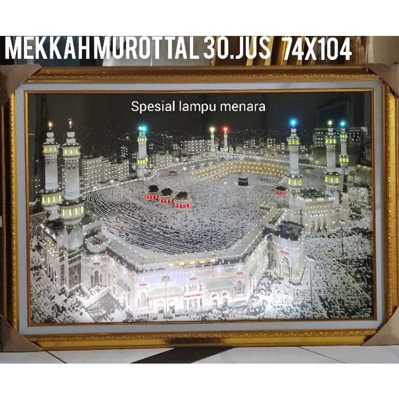 kaligrafi mekkah lampu murottal ngaji 30 jus menara kedip2 mewah dan gambar mekkah  FREE PECKING KAY