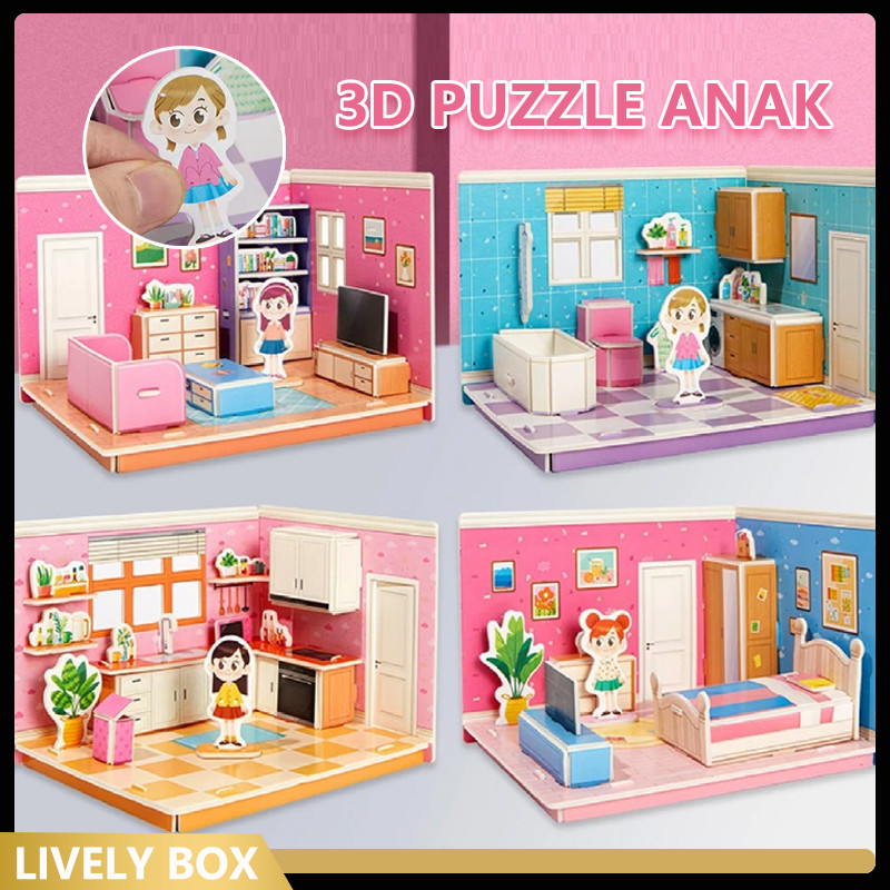 Mainan Edukasi Anak Puzzle 3D/PUZZLE 3D FOAM Ukuran Besar BABY BATHROOM BEDROOM RESTAURANT LIVING RO