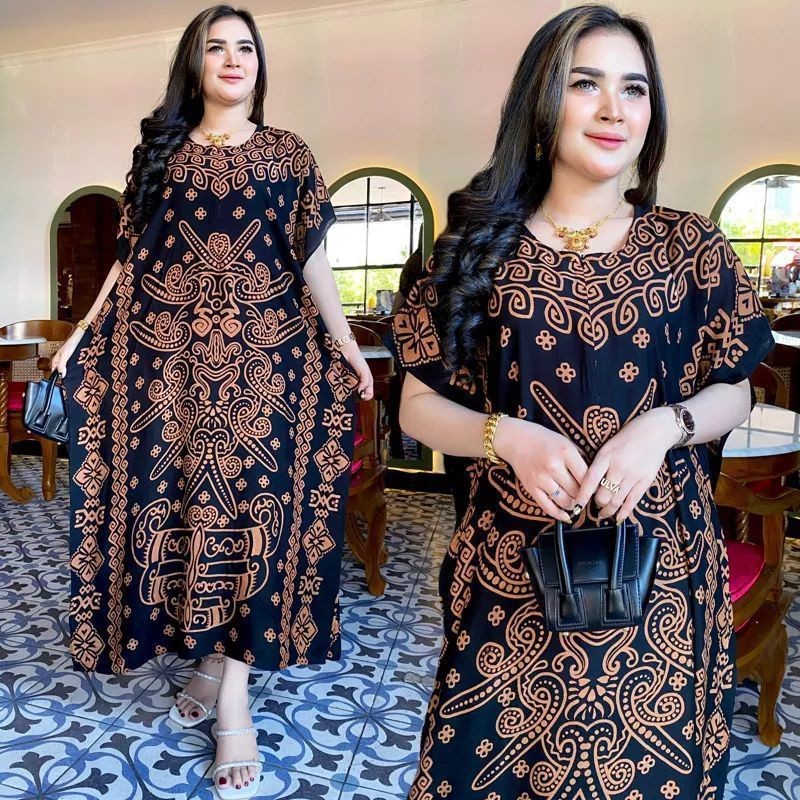 Daster Kelelawar Aneka Motif Bunga Hitam / Daster Lowo Resleting Depan Bumil / Daster Kelelawar