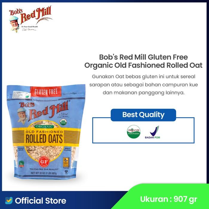 

Bob's Red Mill Gluten Free Organic Old Fashioned Rolled Oat 907 gr - exp jauh Terlaris