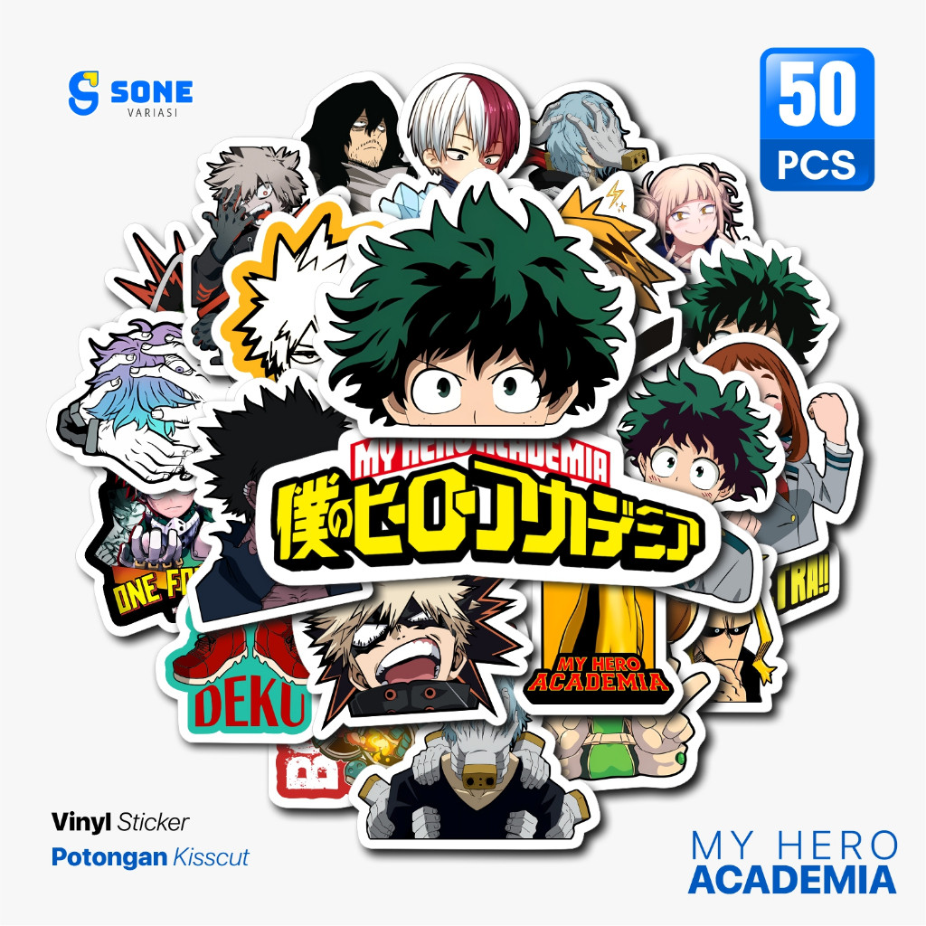 

Stiker One Piece My Hero Academia MHA Vinyl Waterproof