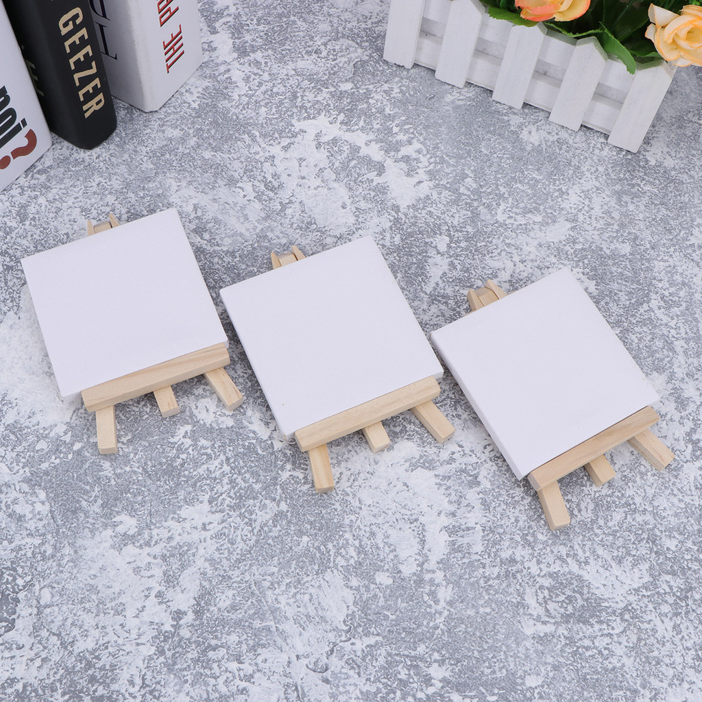 

10 PCS Mini Wooden Easel for Kids Tight Fitted Canvas Solid Wood Frame Water Resistant Dustproof Strong