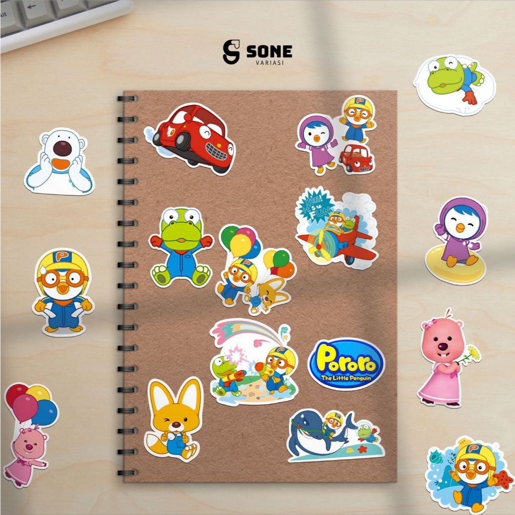 

Sticker Pororo The Littel Penguin Aesthetic Paper Vinyl Waterproof Dekorasi Stiker Laptop Buku Journal Koper