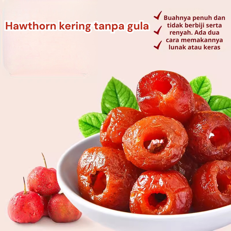 

【Kirim dalam 24 jam】Buah Hawthorn Kering Tanpa Gula Camilan Sehat Alami Makanan Diet Rendah Kalori Snack Organik