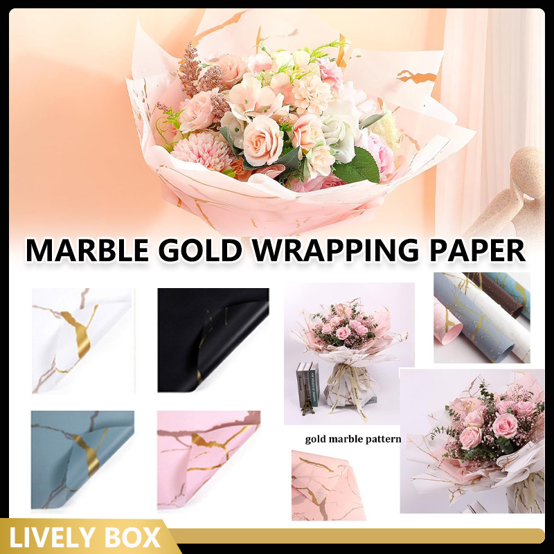 

KERTAS BUKET BUNGA CELLOPHANE MOTIF MARBLE/ Kertas Bunga Buket Motif Marble Florist Flower Wrapping Paper Cellophane