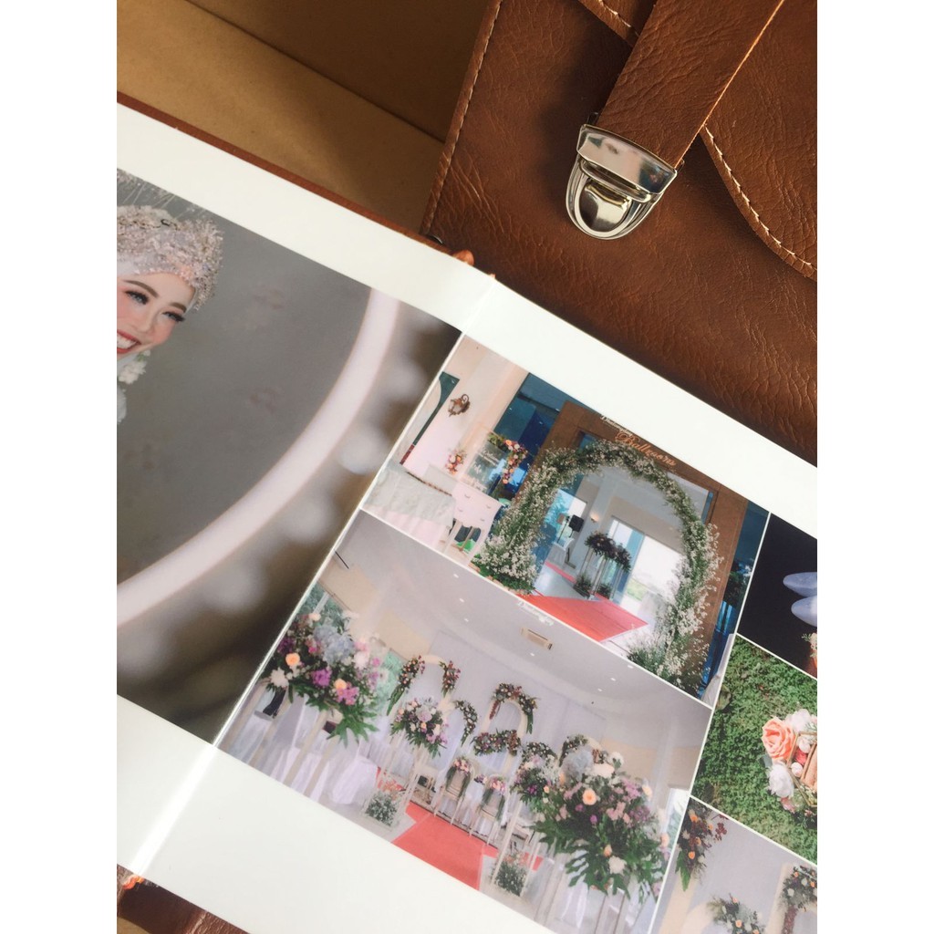 Album kolase box koper suitcase kulit sintetisCO