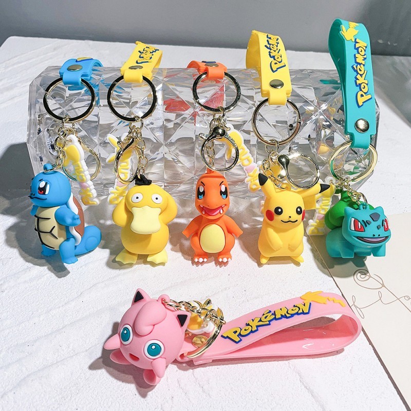 Gantungan Kunci Karakter Pokemon Keychain / Key Chain Pikachu Gengar Jigglypuff