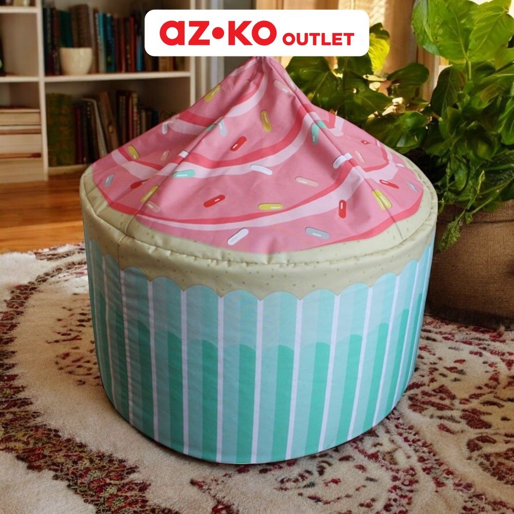 AZKO Outlet Soleil Cover Bean Bag Cupcake Kursi Santai Sofa Malas Lounge Seat Beanbag Chair