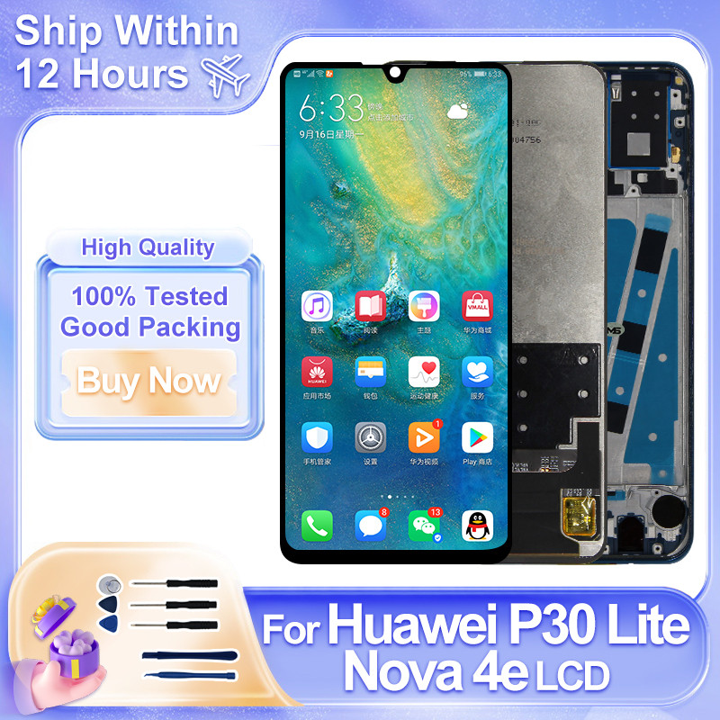 6.15" For Huawei P30 lite LCD Display Touch Screen Digitizer Replacement For Huawei Nova 4E Display 