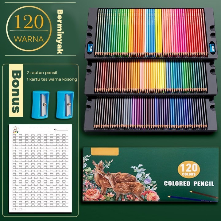 

High Grade Oil Pencil Color Pensil Warna Minyak 48/72/120/150/200 Warna