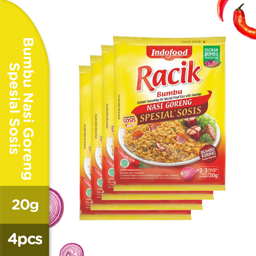 

4 PCS - Bumbu Racik Nasi Goreng Spesial Sosis 20 Gr