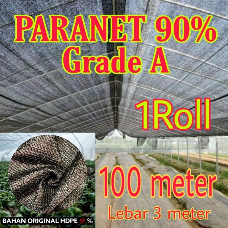 PARANET 90% GRADE A ( 1 Roll ) 100 meter * Lebar 3 meter