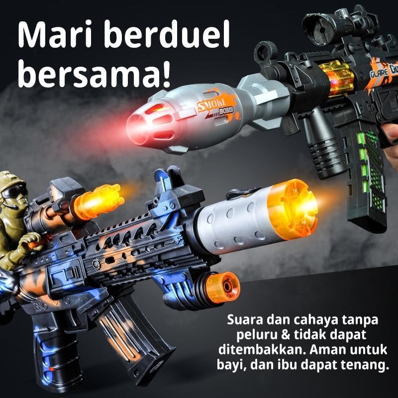 Toyslab Pistol Gudang Senjata Berharga untuk Anak-anak Mainan Serbu Elektrik Anak Semprotan Suara & 
