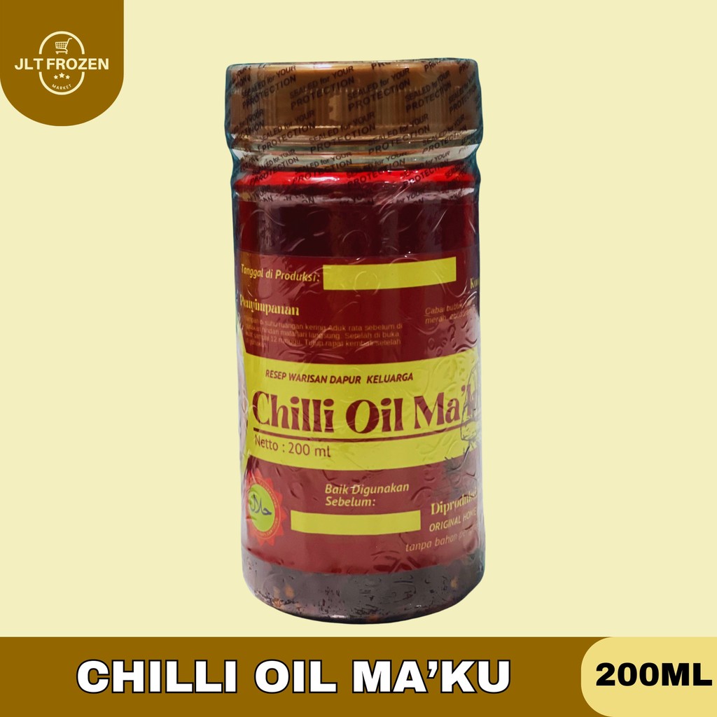 

Chilli Oil Ma'ku 200 ml / Minyak Cabai / Cabe / Resep Warisan Dapur Kaluarga / Cabe Pedas