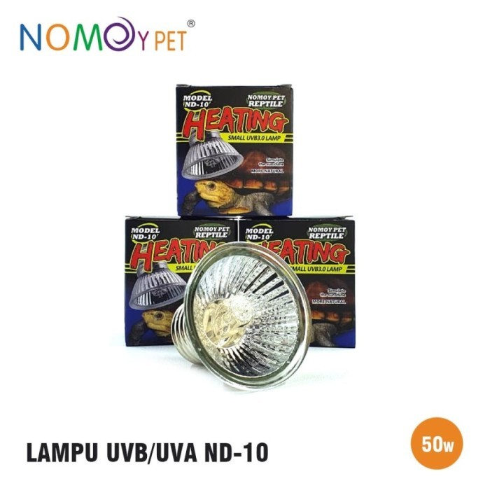 Lampu UVB / UVA 50 Watt 3.0 E27 nomoy ND-10 Reptile, Sulcata, Bearded dragon Kura kura Burung