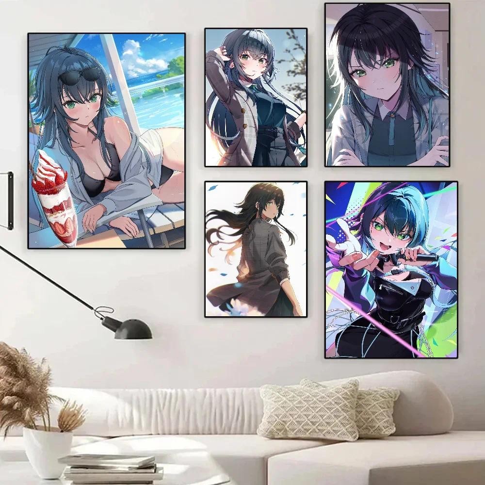 Tsukimura Temari Game Gakuen Idolmaster Anime Girl Poster Self-adhesive Art Waterproof Paper Sticker