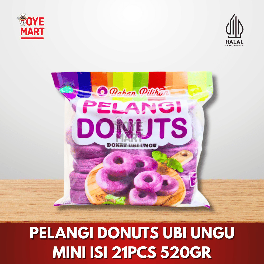 

DONUTS PELANGI UBI UNGU MINI ISI 21 PCS / DONAT FROZEN FOOD